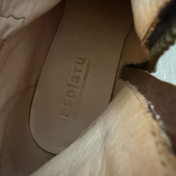 Bed Stu Cobbler Organic Leather “Dipper” Distressed Ankle Boots w/Fringe, Size 8 - Picture 15 of 16